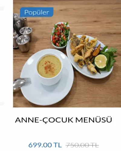 ANNE-ÇOCUK MENÜSÜ