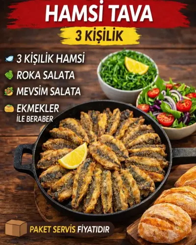 3 Kişilik Hamsi Tava