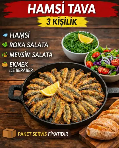 3 kişilik Hamsi Tava