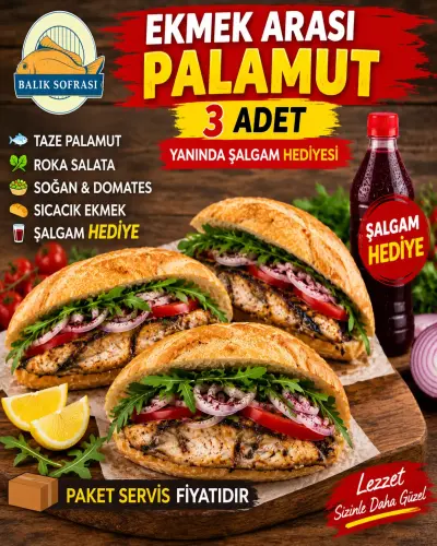 3 ADET EKMEK ARASI PALAMUT 1 LT ŞALGAM HEDİYE