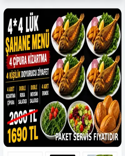 4*4 LÜK ŞAHANE MENÜ 4 ÇİPURA KIZARTMA
